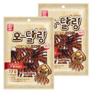 한진식품 오달링 버터구이 오다리 33g 2개