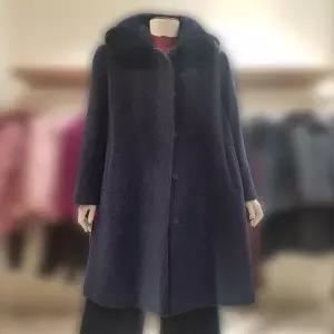 리본 밍크카라 수리알파카 롱코트(RD8-LZ870)