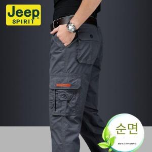 JEEP SPIRIT 남성용 아웃도어 카고 캐주얼 팬츠