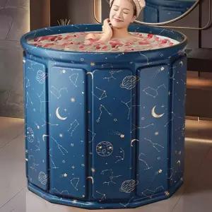 고르미 접이식 욕조 이동식 간이 반신욕기 가정용 1인 미니 목욕통