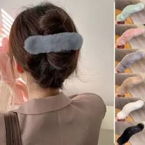 겨울 인기 여성 패션 헤어 감성 악세서리 인조퍼 일자 집게핀 리본집게핀 리본머리핀