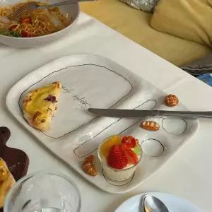 핸드페인팅 도자기 식판 세라믹 어글리 브런치 A 접시