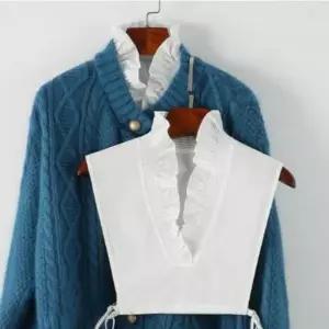 [콩심팥심]페이크 프릴 캐주얼 카라 레이어드 필수템 넥케이프