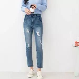 [하프클럽/]워싱 여자 청바지 스키니진 하이웨스트 여자 데님팬츠