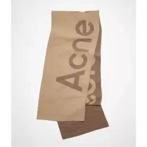 [아크네스튜디오] 토론티 로고 자카드 울 혼방 스카프 머플러 브라운 CA0154 640