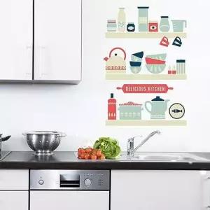 딜리셔스키친 디자인스티커 시트지 벽지 포인트스티커 W249692