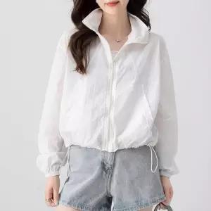 자켓 얇은 가벼운스트링바람막이 점퍼 크롭 숏점퍼