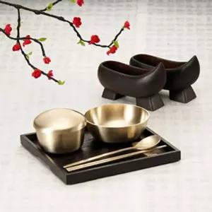 전통식기세트 유기 수저미포함 연엽모양식기 연엽식기