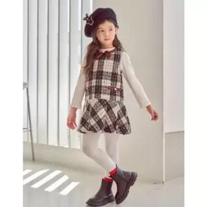 [갤러리아] 티파니주니어 BK 체크 트위드 점퍼SK /T45KCO010