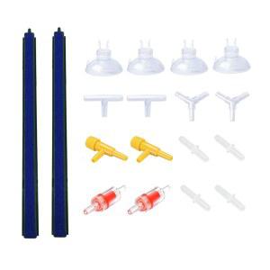 에큐이 에어 스톤 바 펌프 액세서리 세트가 포함된 아쿠아리움 에어레이터 버블 디퓨저 수경 재배용 출시 어류 해산물 수산물 16인치 2팩