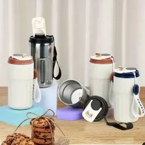 [골드스마일]온도 감지 스테인리스 텀블러 LED 온도 표시컵