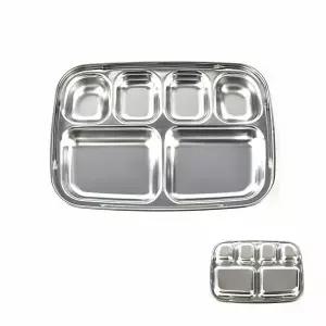 스텐 EY67ER39 유아 4찬 도시락 식판 유치원 어린이집 학교 위