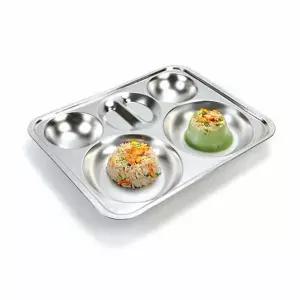 업소용 CJ28WD79 보급형 세로반달 스텐 원형 4찬 식판 0.5T 병