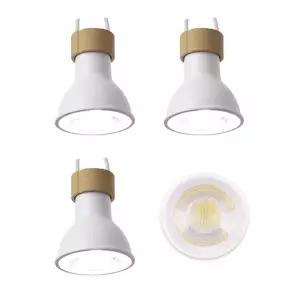 엘포스 LED MR16 GU10 할로겐램프 3p + 홀더 3p 세트 5W KDT-YM, 주광색, 1세트