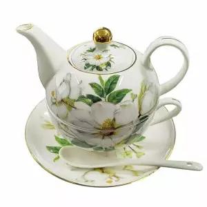 다알리아 WM58UK75 도자기 티포원 세트 찻잔 차주전자 티스푼