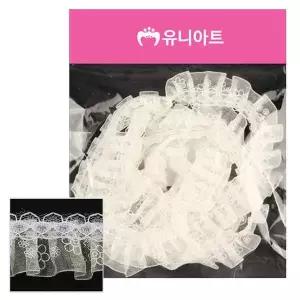 꽃무늬 레이스 원단 노란색 장식용 섬유 인테리어 소품