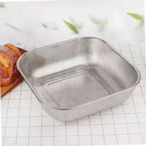 퀸센스 스텐 채반 정사각 세척 소쿠리 바구니 29cm