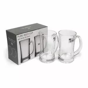 맥주컵 CC07TT48 2P 중 325ml 예쁜유리잔 카페유리잔 예쁜맥주잔