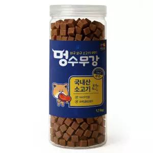 목우촌 펫9단 멍수무강 강아지 대용량 간식 노즈워크 소고기 져키 1.1kg