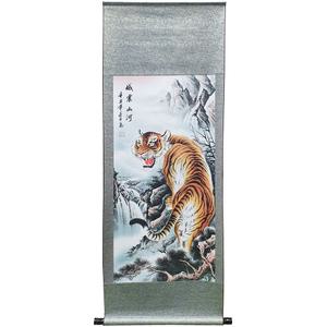 호랑이그림 구어도 팔마도 목단 족자 풍수지리 인테리어 그림