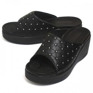 은하수상굽(블랙)  여성용 슬리퍼 여자 캐주얼 굽있는 실내화 폭신폭신한 고급형 쿠션 슬리퍼