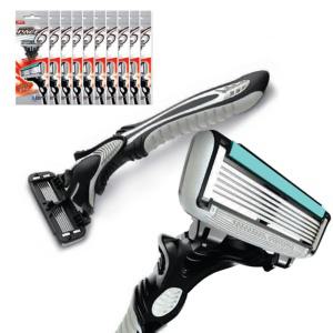 도루코 6중날 페이스6 고급 휴대용 면도기 10P 1박스