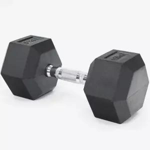 이고진 고무육각 덤벨 아령 15kg 1개 클럽 고무아령 웨이트