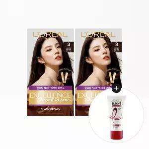[로레알파리] 엑셀랑스 듀오크림 염모제 2개+TR5 헤어팩 50ml