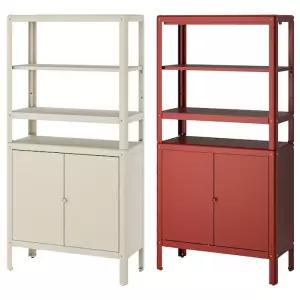 KOLBJORN 콜비에른 선반유닛+수납장 실내외겸용 80x37x161cm/장식장/진열장/정리/