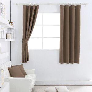 [라이크홈]핀형 솔리드 고밀도 암막커튼 반창 2P 빈티지초코