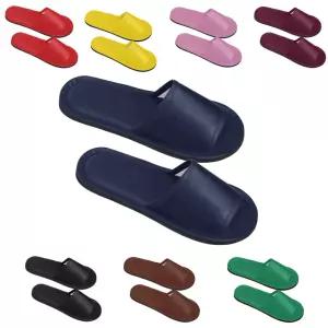 인조가죽 (레자 거실화) 성인 남성용 여성용 실내화