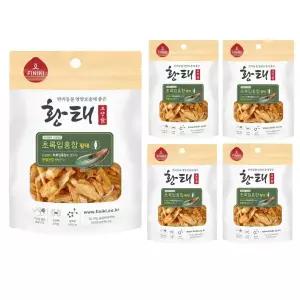 피니키 초록입홍합 황태 34g, 5개 강아지간식