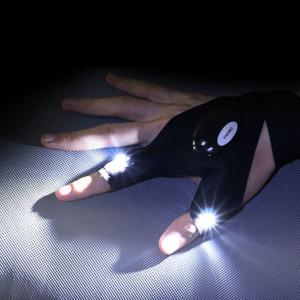 3컷 낚시장갑 여름 루어 핑거 글러브 LED 라이트장갑