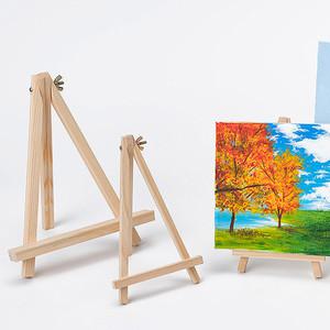 [오피스스쿨] 민화샵 나무 삼각 미니 이젤 (중) 원목이젤 휴대용 캔버스 미니 거치대