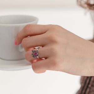 [기타]제이로렌 0R0463 7월탄생석 루비 나비 실버반지