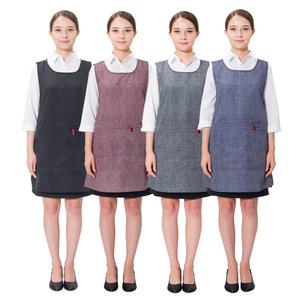 HBYK 데님 원피스 앞치마 (주머니 지퍼형)