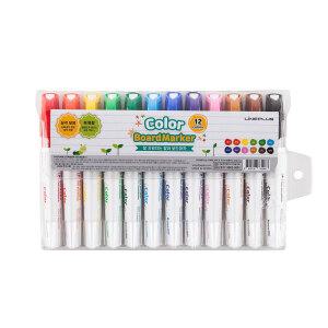 라인플러스 칼라 보드마카 12색세트 삼각모양 마카펜