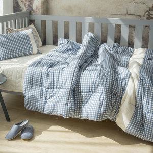 봄 가을 체크 무늬 차렵 이불 기숙사 준비물 사계절 이블 슈퍼싱글 침구세트 이부자리 먼지없는 빈티지