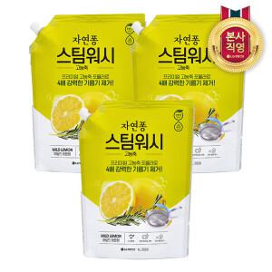 자연퐁 스팀워시 주방세제 레몬향 1L x 3개