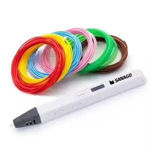 사나고 3D펜 고급형 화이트 PLA 필라멘트 20색 세트