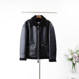 [엠클로]남자 가죽 양털 무스탕 라이더 자켓 점퍼