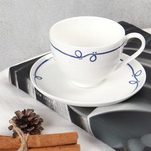 한국도자기 프리즐 블루 5인조 커피잔 세트 컵앤소서