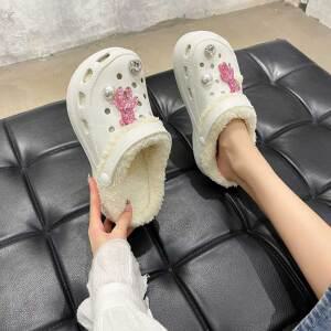 겨울 키높이 털신 슬리퍼 캐릭터 포함 양털 실내화 털 탈부착 가능