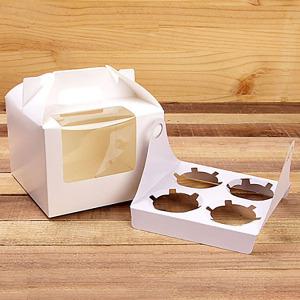 컵케익상자 화이트 4구(5개)/머핀/컵케이크/박스/선물