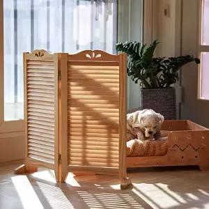 강아지 배변판 가리개 다용도 원목 갤러리 타이니 파티션