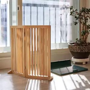 강아지 배변판 가리개 다용도 원목 스트라이프 타이니 파티션