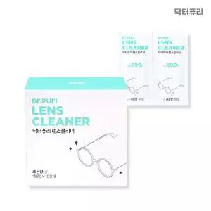 [닥터퓨리]프리미엄 렌즈클리너  100매 (레몬향) / 일회용 대용량 액정 안경닦이
