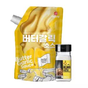 [아이엠소스] 버터갈릭소스500g+허니버터시즈닝70g(시즈닝과 같이 뿌려먹는)