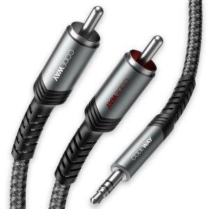 [코드웨이] 3.5mm AUX to 2RCA 케이블 5m