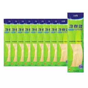 크린랩 고무장갑 식품전용 고무장갑 미색 특대 10개